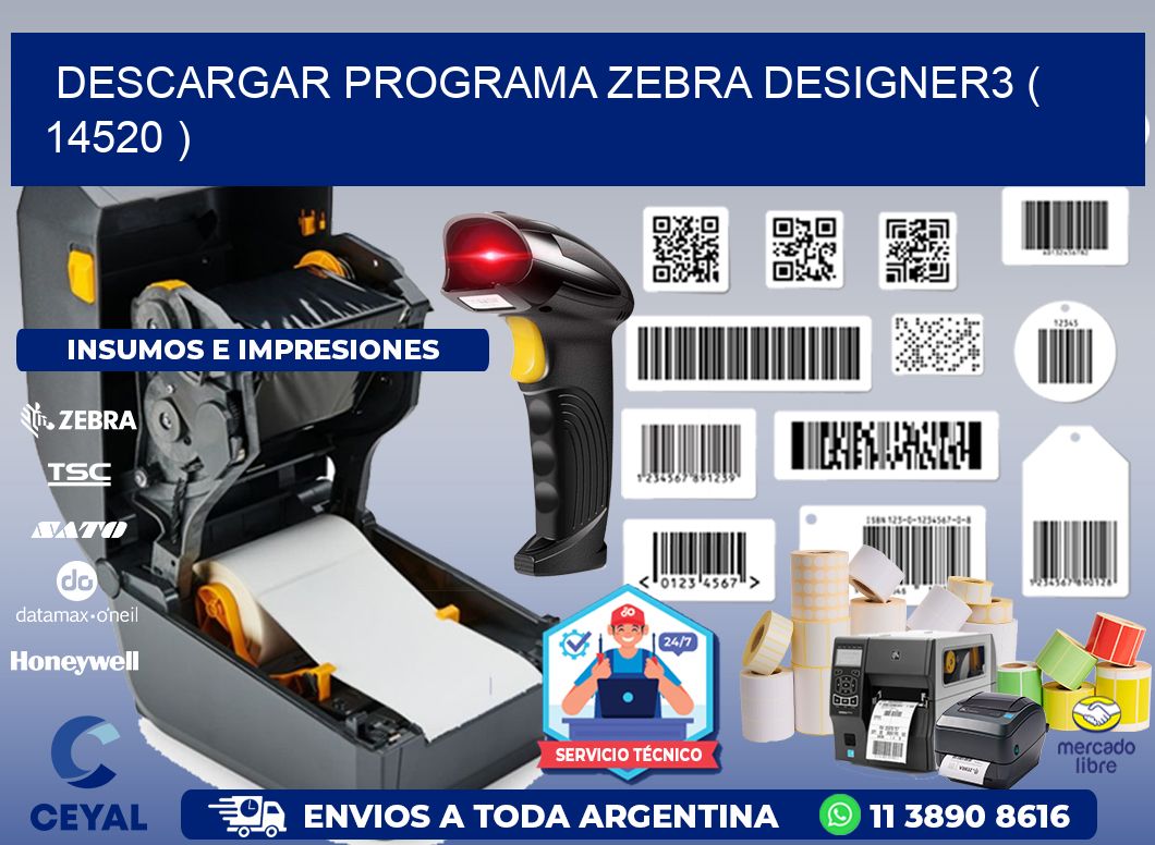 DESCARGAR PROGRAMA ZEBRA DESIGNER3 ( 14520 )
