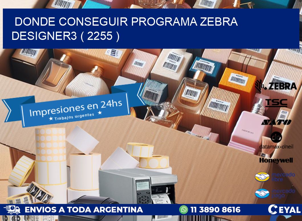 DONDE CONSEGUIR PROGRAMA ZEBRA DESIGNER3 ( 2255 )