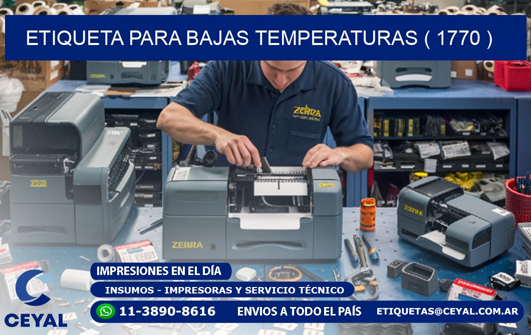 ETIQUETA PARA BAJAS TEMPERATURAS ( 1770 )