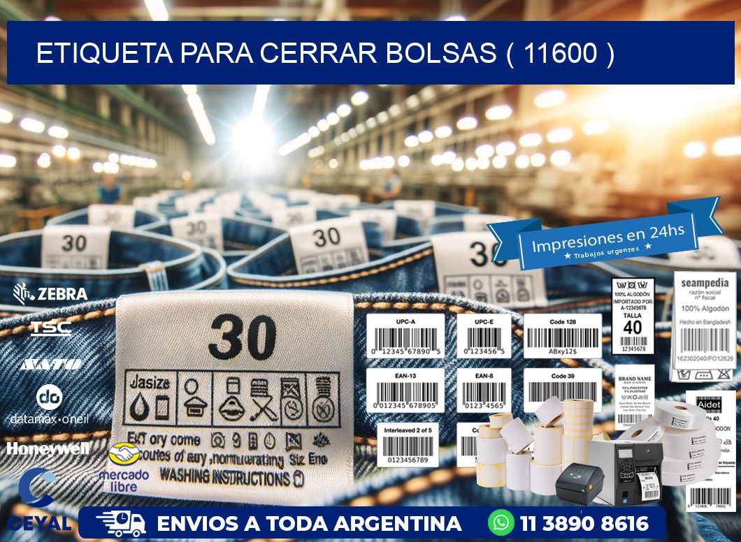 ETIQUETA PARA CERRAR BOLSAS ( 11600 )