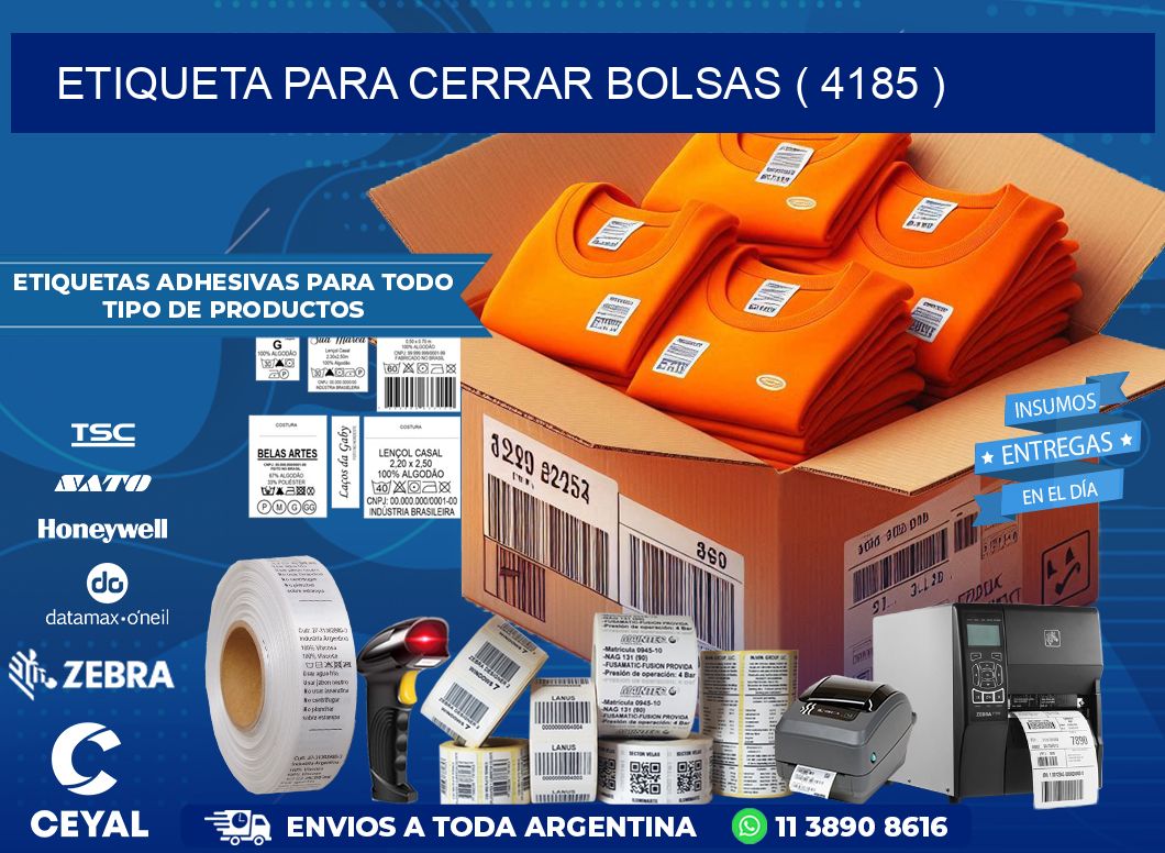 ETIQUETA PARA CERRAR BOLSAS ( 4185 )