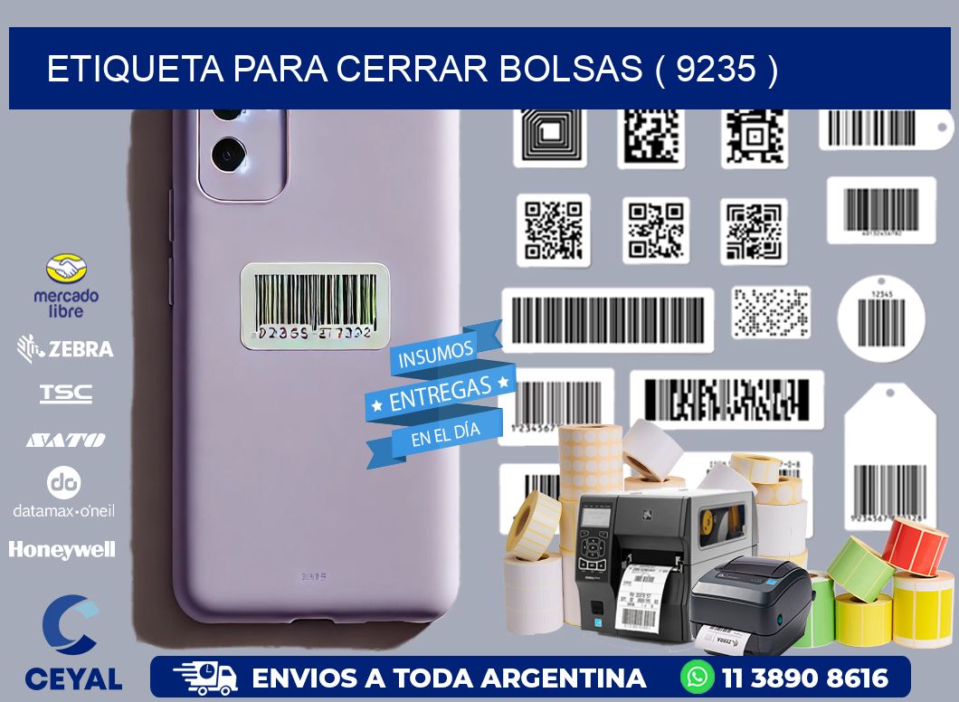 ETIQUETA PARA CERRAR BOLSAS ( 9235 )
