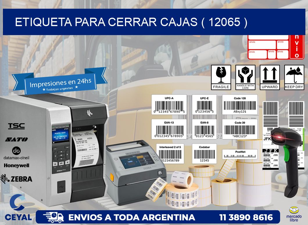 ETIQUETA PARA CERRAR CAJAS ( 12065 )