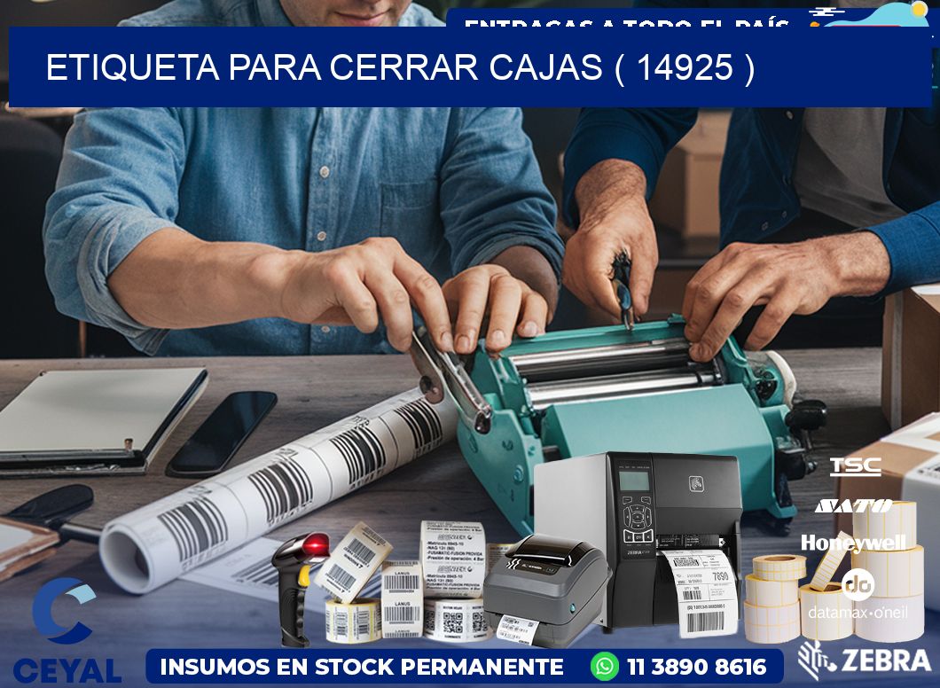 ETIQUETA PARA CERRAR CAJAS ( 14925 )