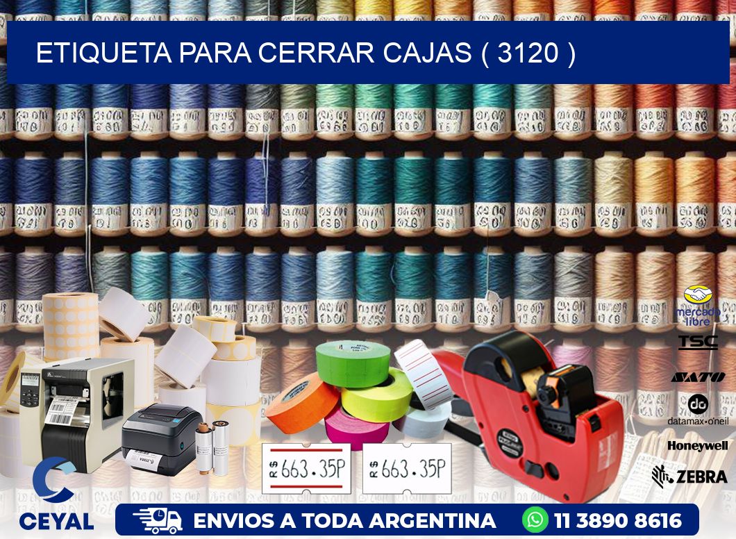 ETIQUETA PARA CERRAR CAJAS ( 3120 )