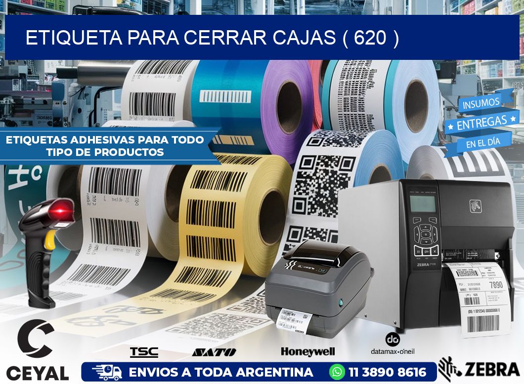 ETIQUETA PARA CERRAR CAJAS ( 620 )