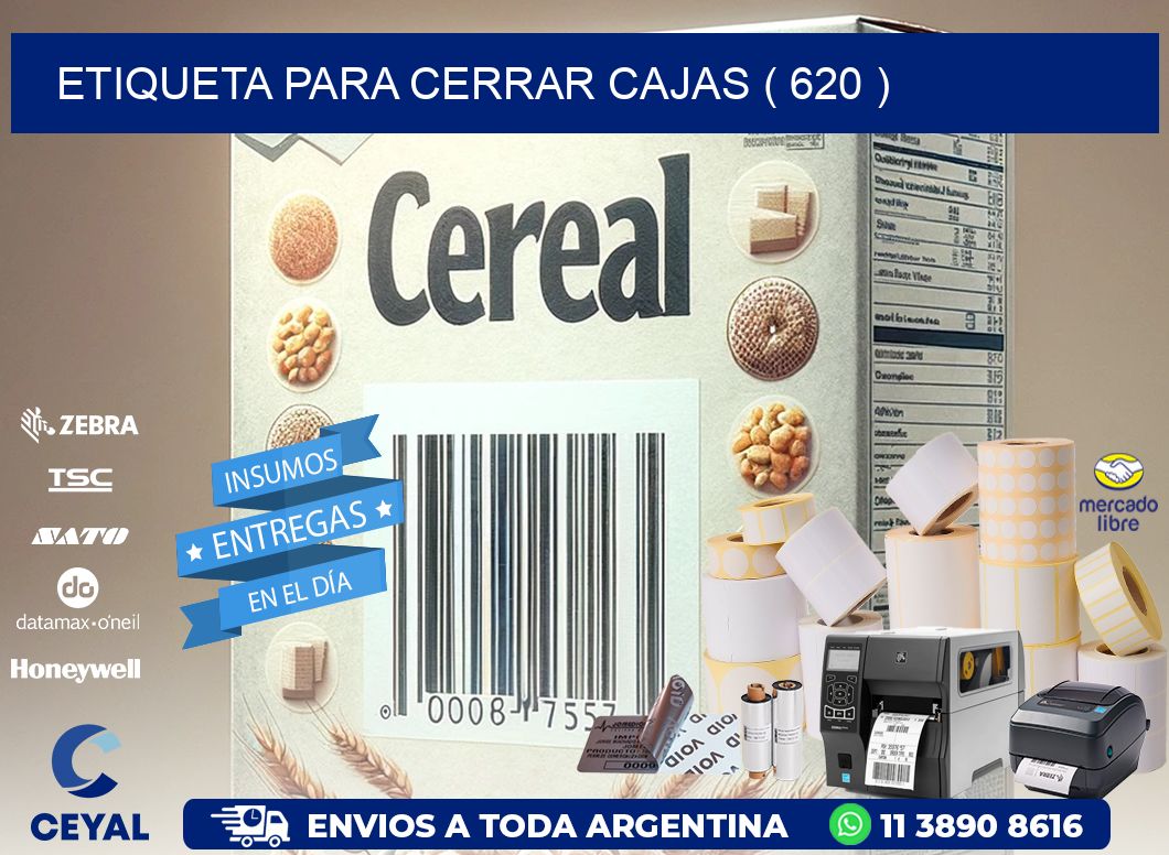 ETIQUETA PARA CERRAR CAJAS ( 620 )