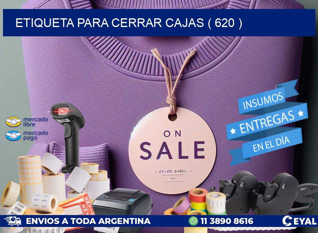 ETIQUETA PARA CERRAR CAJAS ( 620 )