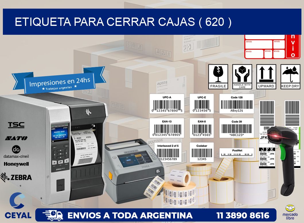 ETIQUETA PARA CERRAR CAJAS ( 620 )