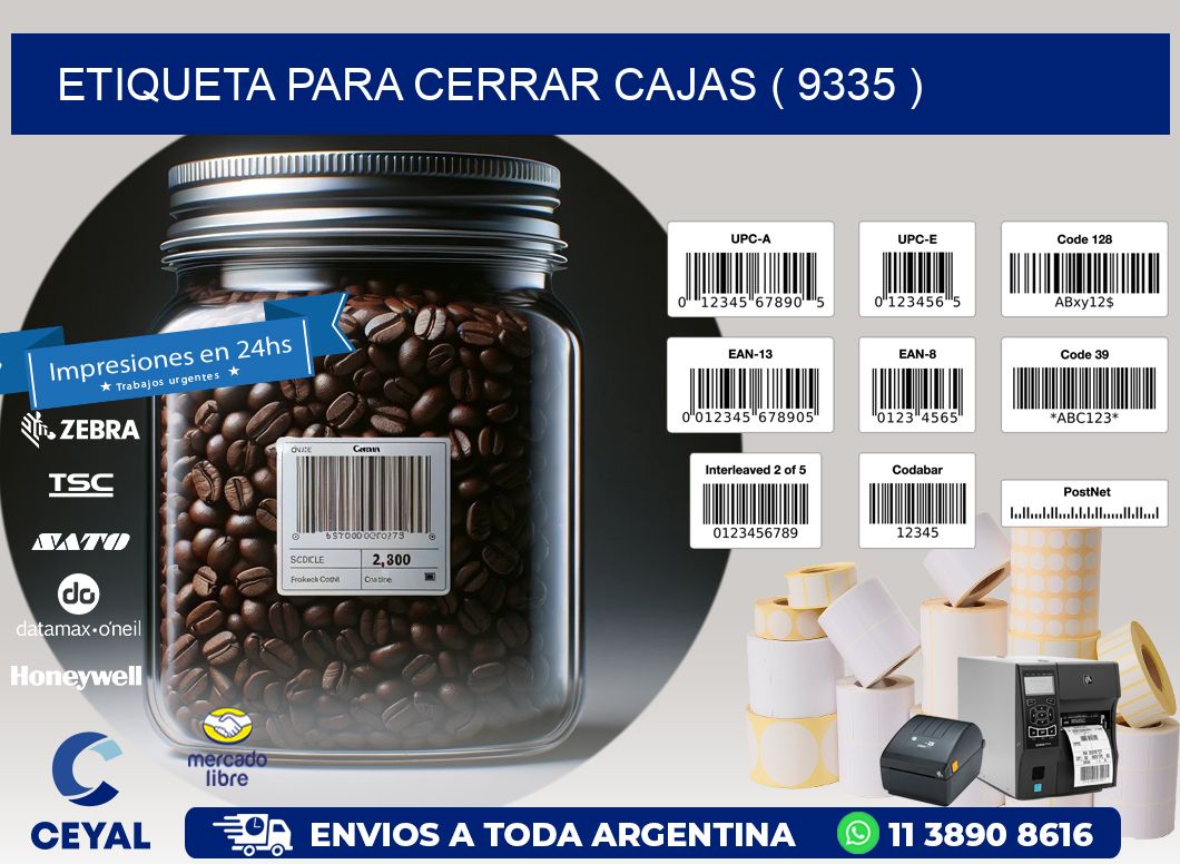 ETIQUETA PARA CERRAR CAJAS ( 9335 )