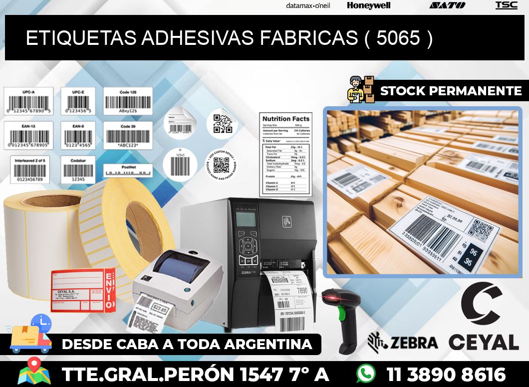 ETIQUETAS ADHESIVAS FABRICAS ( 5065 )