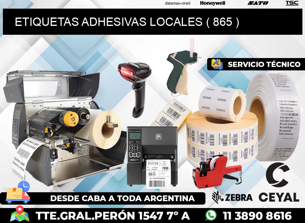 ETIQUETAS ADHESIVAS LOCALES ( 865 )