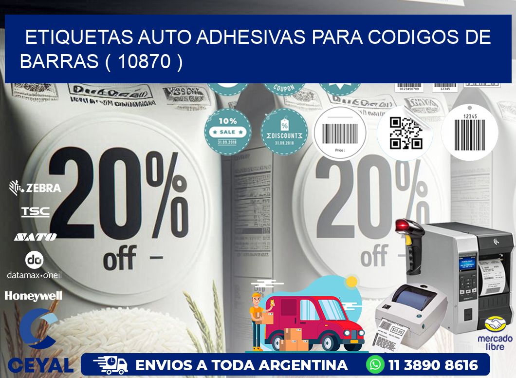 ETIQUETAS AUTO ADHESIVAS PARA CODIGOS DE BARRAS ( 10870 )
