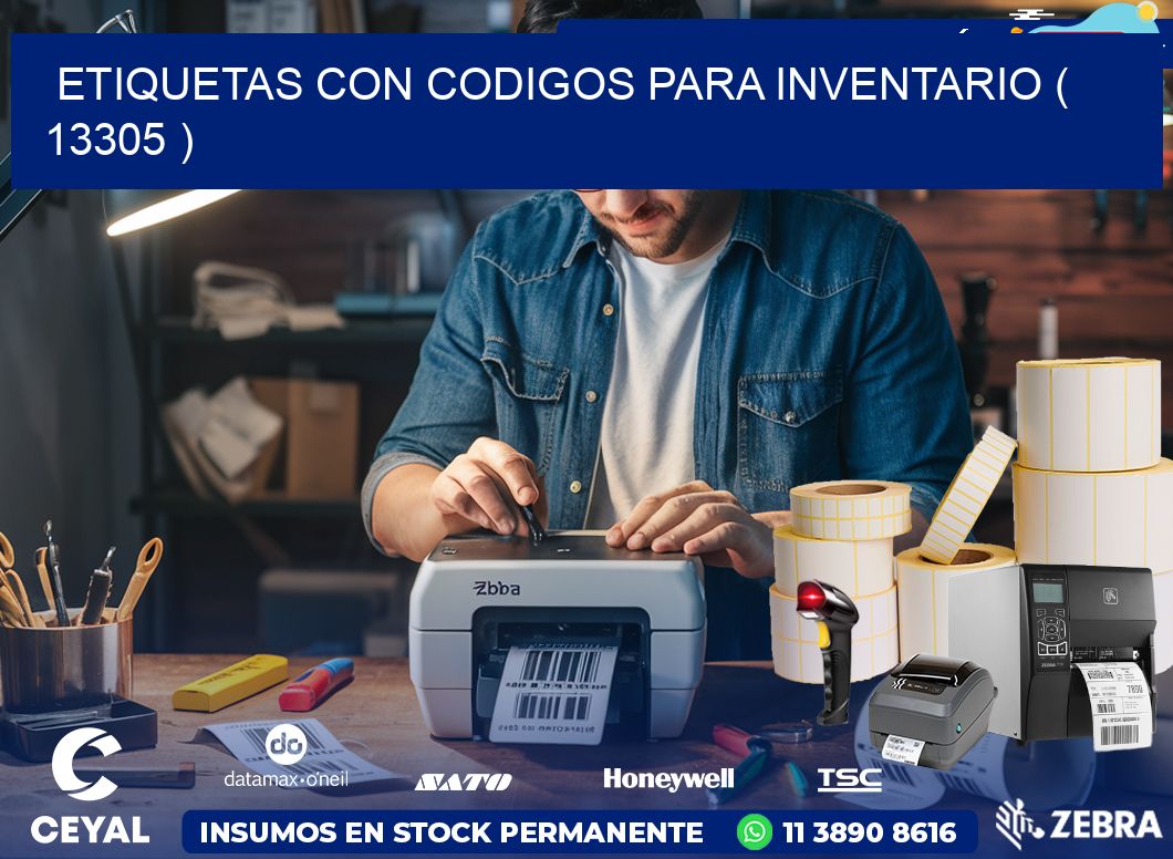 ETIQUETAS CON CODIGOS PARA INVENTARIO ( 13305 )