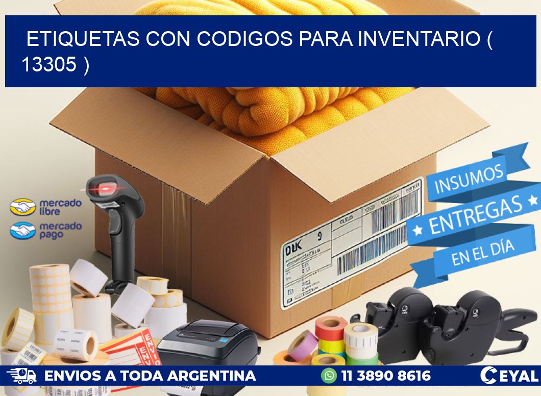 ETIQUETAS CON CODIGOS PARA INVENTARIO ( 13305 )