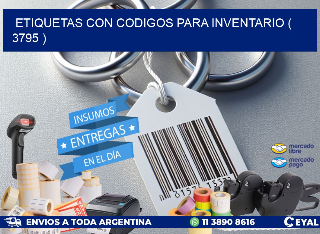 ETIQUETAS CON CODIGOS PARA INVENTARIO ( 3795 )
