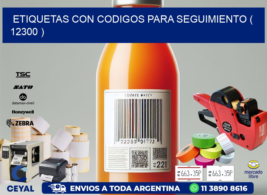 ETIQUETAS CON CODIGOS PARA SEGUIMIENTO ( 12300 )