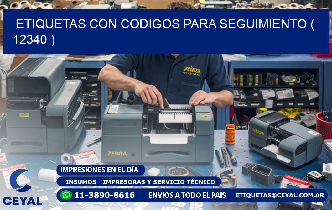 ETIQUETAS CON CODIGOS PARA SEGUIMIENTO ( 12340 )