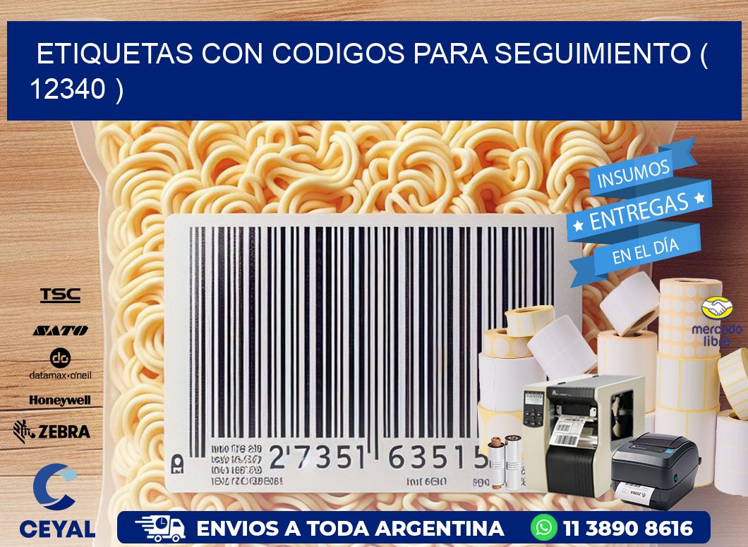 ETIQUETAS CON CODIGOS PARA SEGUIMIENTO ( 12340 )
