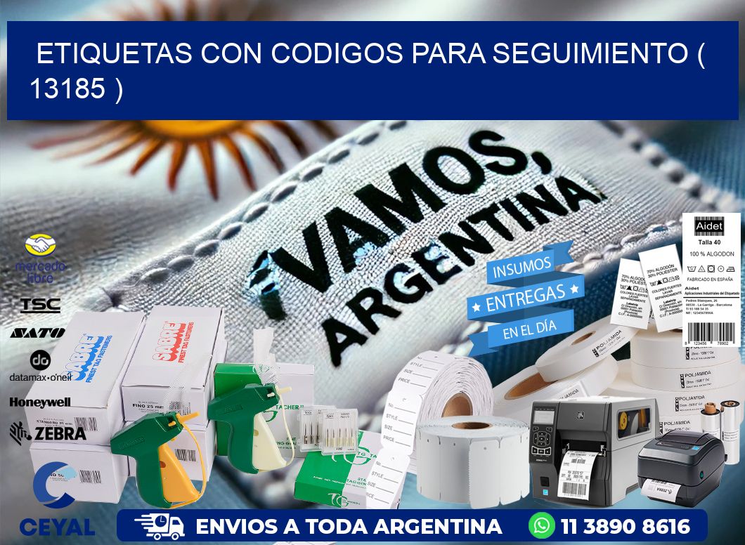 ETIQUETAS CON CODIGOS PARA SEGUIMIENTO ( 13185 )
