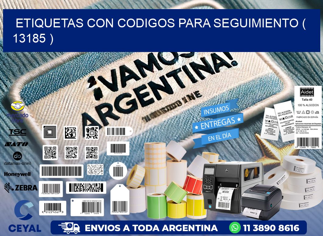 ETIQUETAS CON CODIGOS PARA SEGUIMIENTO ( 13185 )