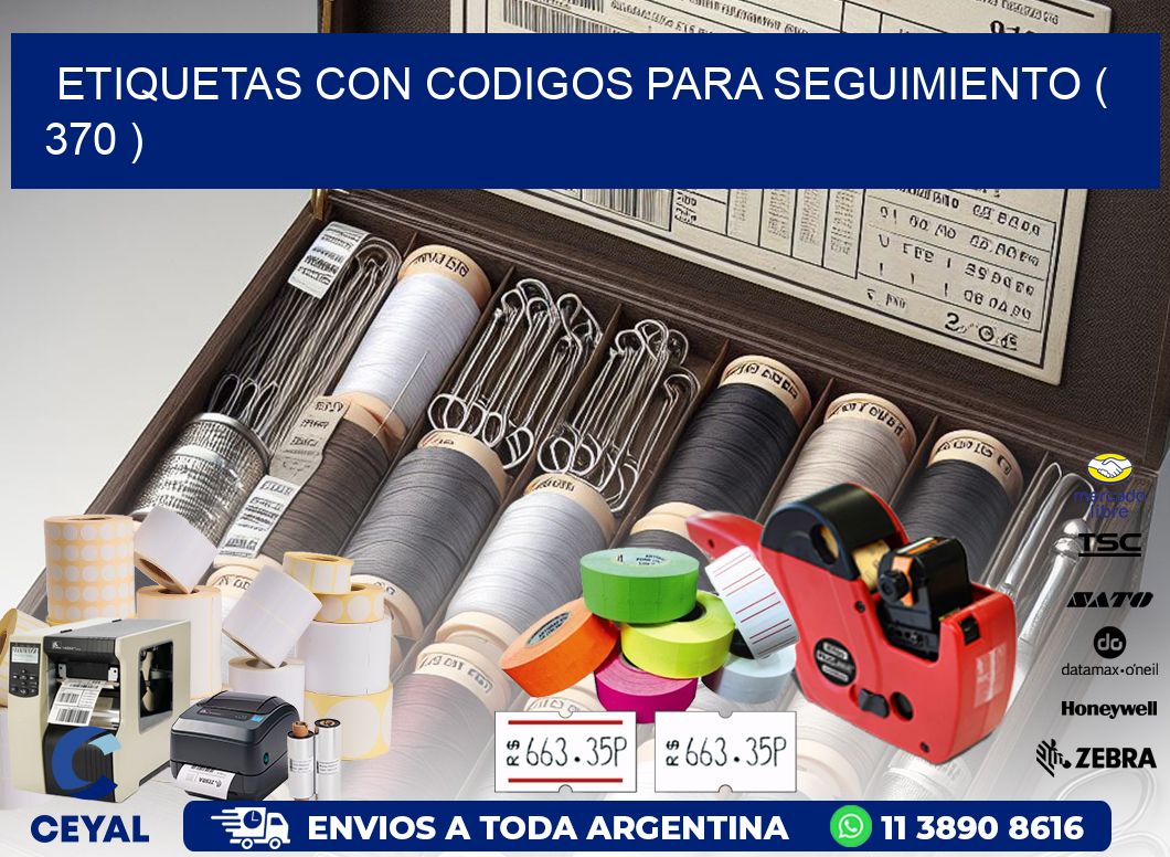 ETIQUETAS CON CODIGOS PARA SEGUIMIENTO ( 370 )