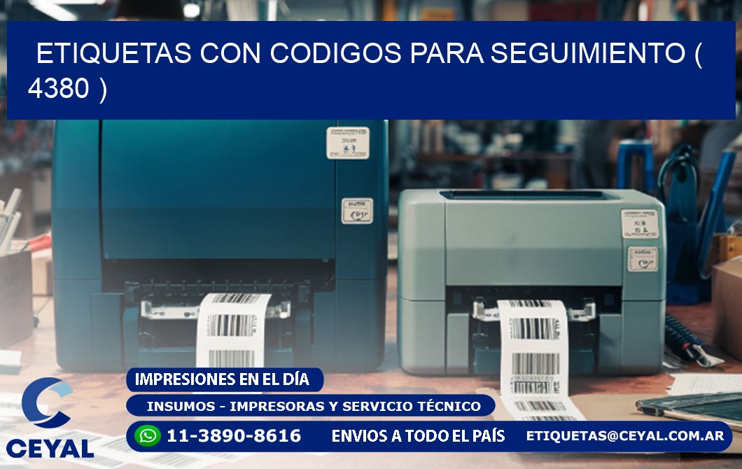 ETIQUETAS CON CODIGOS PARA SEGUIMIENTO ( 4380 )