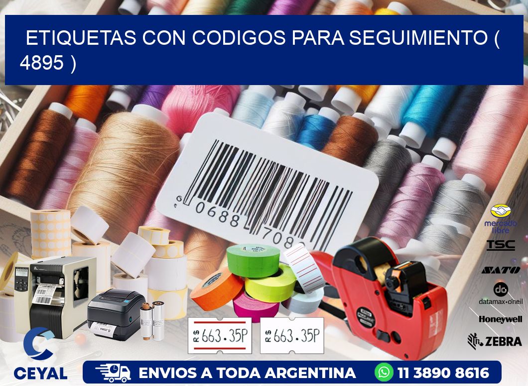 ETIQUETAS CON CODIGOS PARA SEGUIMIENTO ( 4895 )