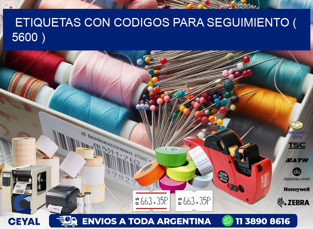 ETIQUETAS CON CODIGOS PARA SEGUIMIENTO ( 5600 )