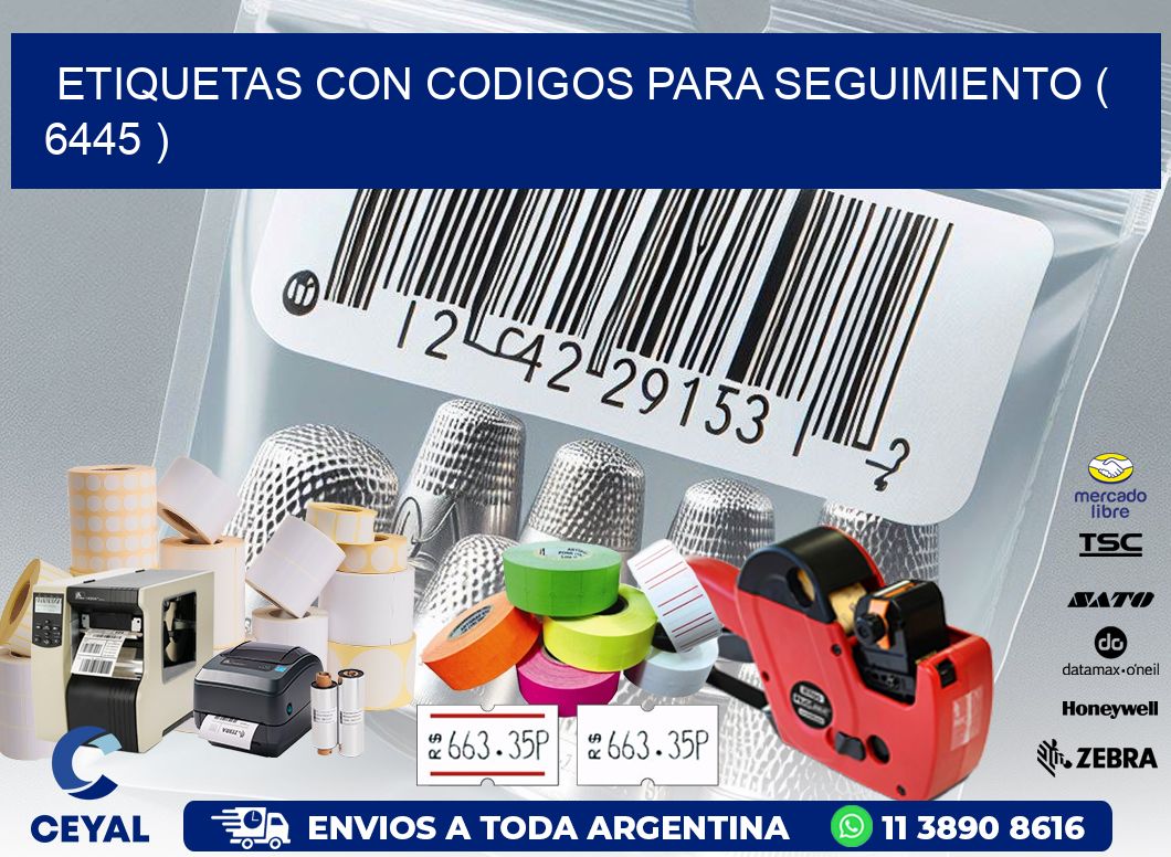 ETIQUETAS CON CODIGOS PARA SEGUIMIENTO ( 6445 )
