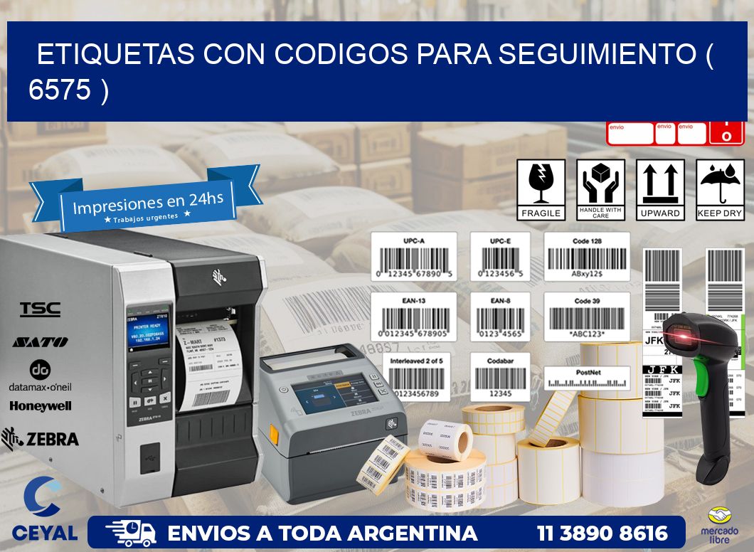 ETIQUETAS CON CODIGOS PARA SEGUIMIENTO ( 6575 )