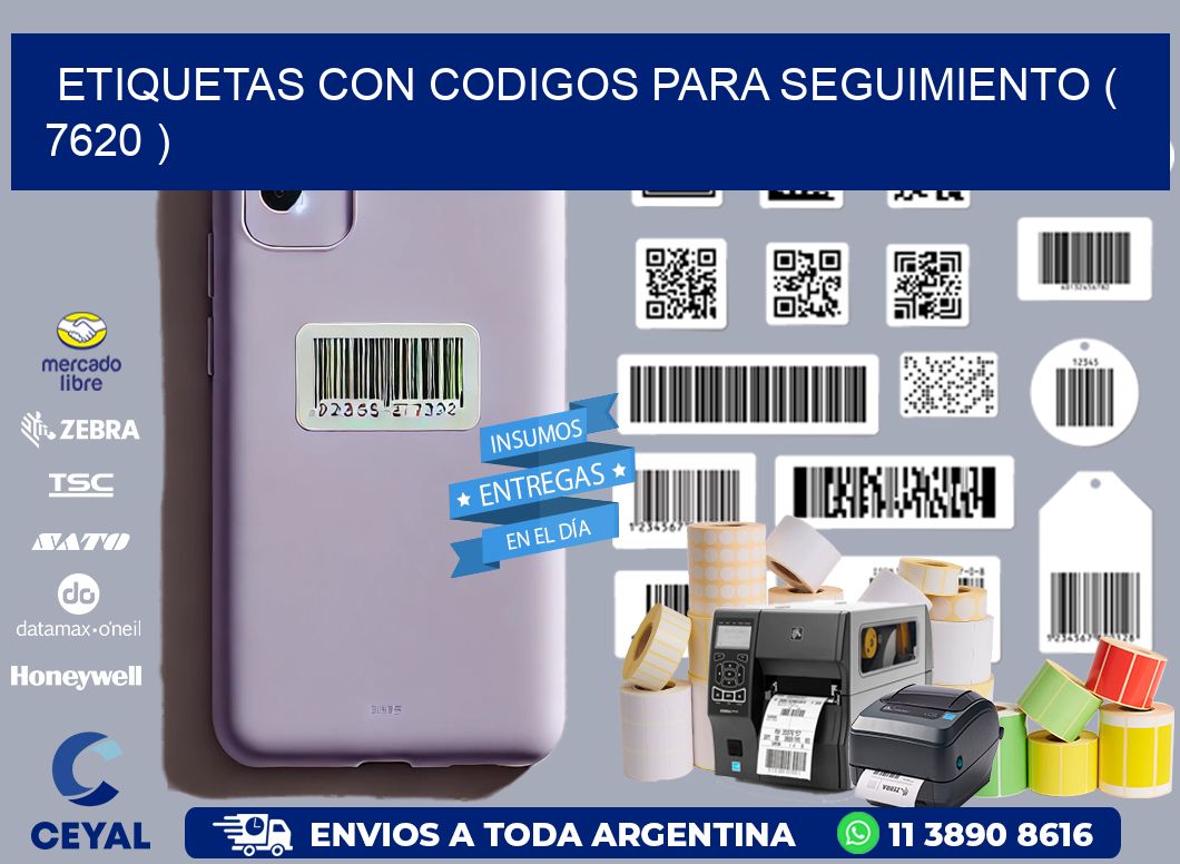 ETIQUETAS CON CODIGOS PARA SEGUIMIENTO ( 7620 )