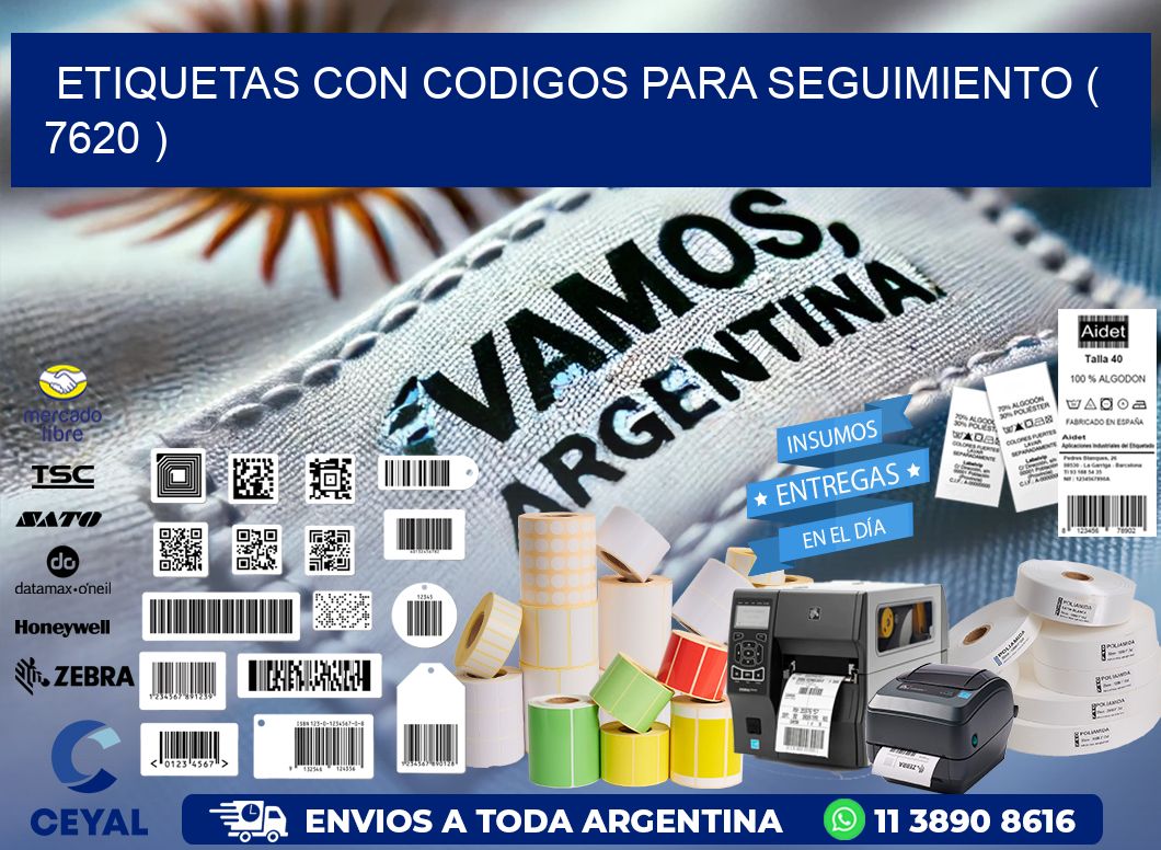 ETIQUETAS CON CODIGOS PARA SEGUIMIENTO ( 7620 )