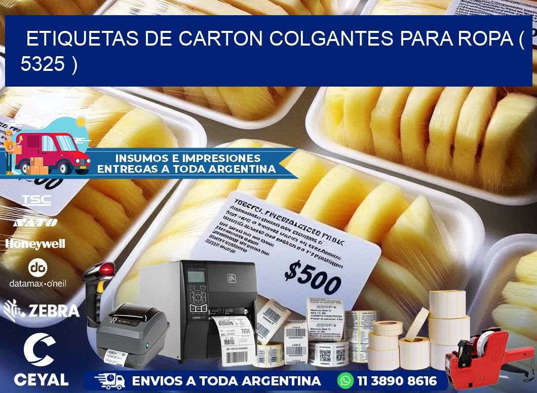 ETIQUETAS DE CARTON COLGANTES PARA ROPA ( 5325 )