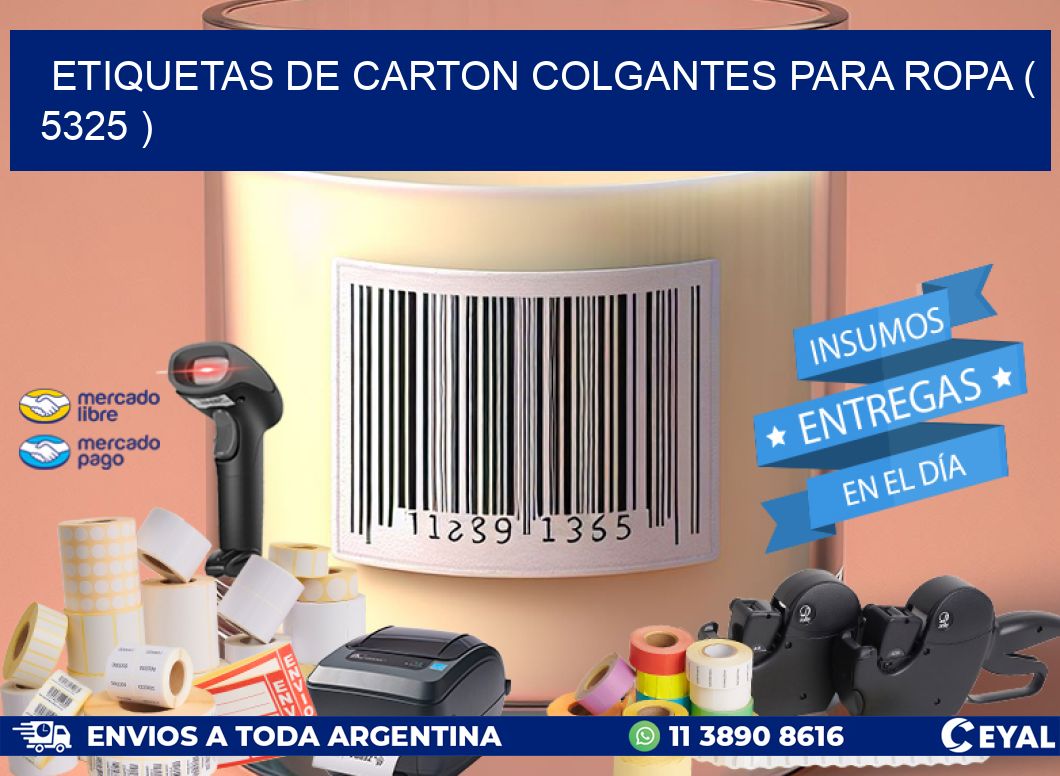 ETIQUETAS DE CARTON COLGANTES PARA ROPA ( 5325 )