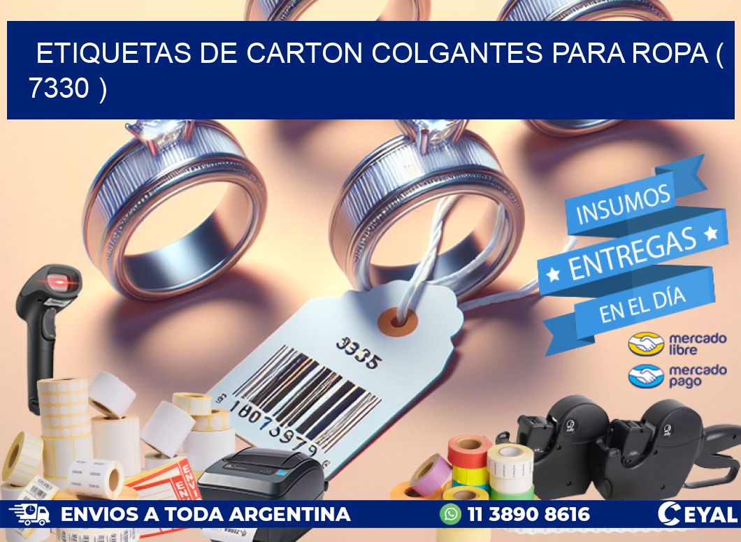 ETIQUETAS DE CARTON COLGANTES PARA ROPA ( 7330 )