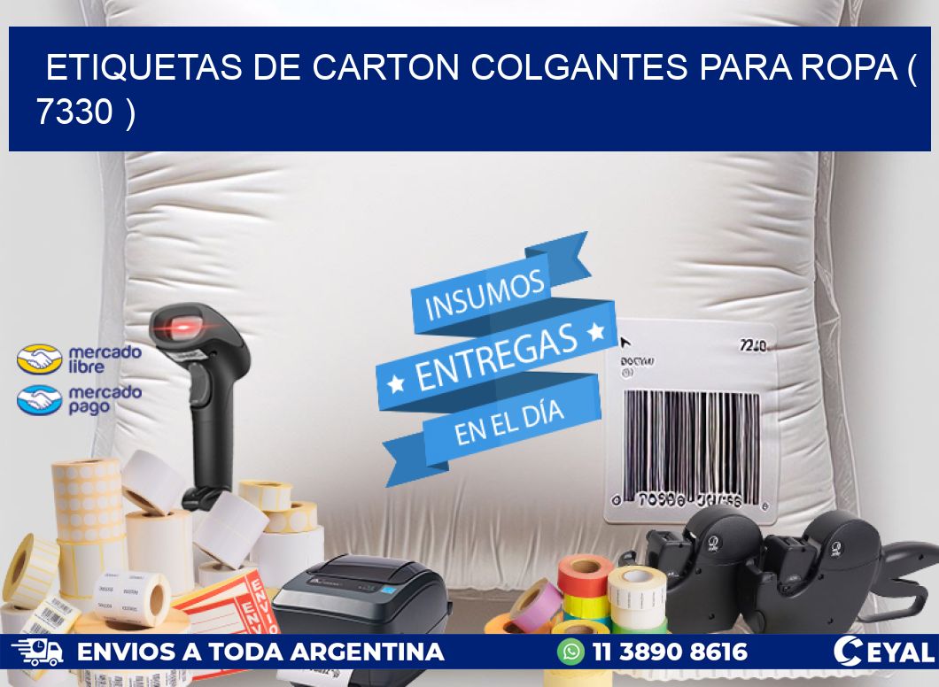 ETIQUETAS DE CARTON COLGANTES PARA ROPA ( 7330 )
