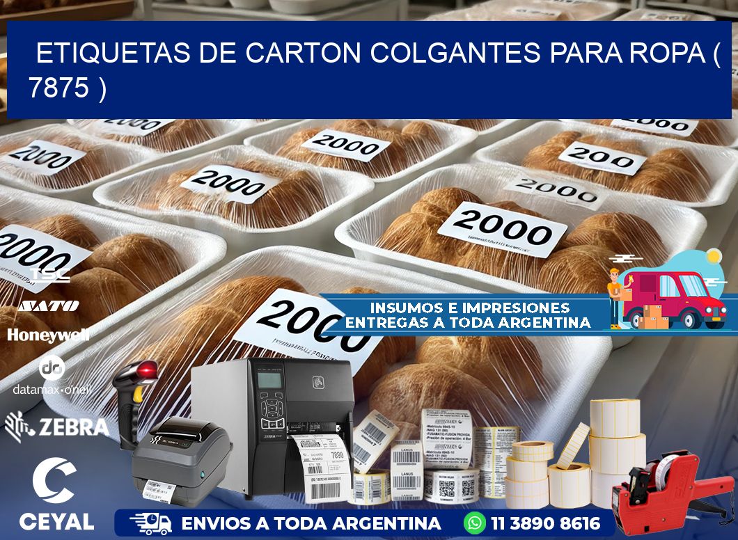 ETIQUETAS DE CARTON COLGANTES PARA ROPA ( 7875 )