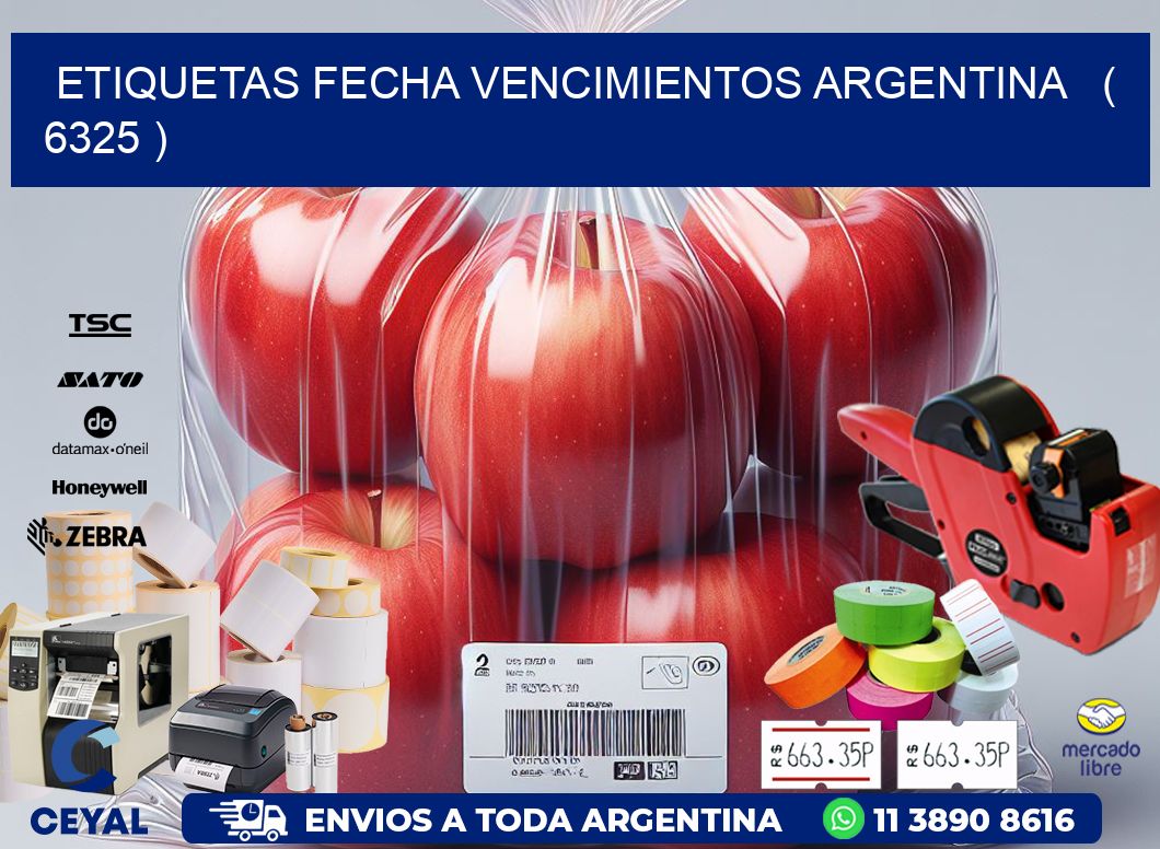 ETIQUETAS FECHA VENCIMIENTOS ARGENTINA ( 6325 )