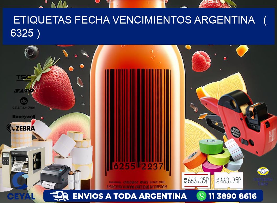 ETIQUETAS FECHA VENCIMIENTOS ARGENTINA ( 6325 )