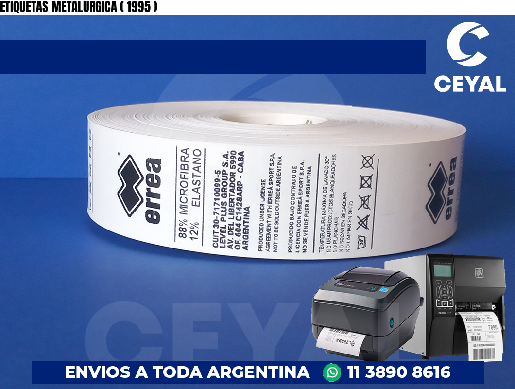 ETIQUETAS METALURGICA ( 1995 )
