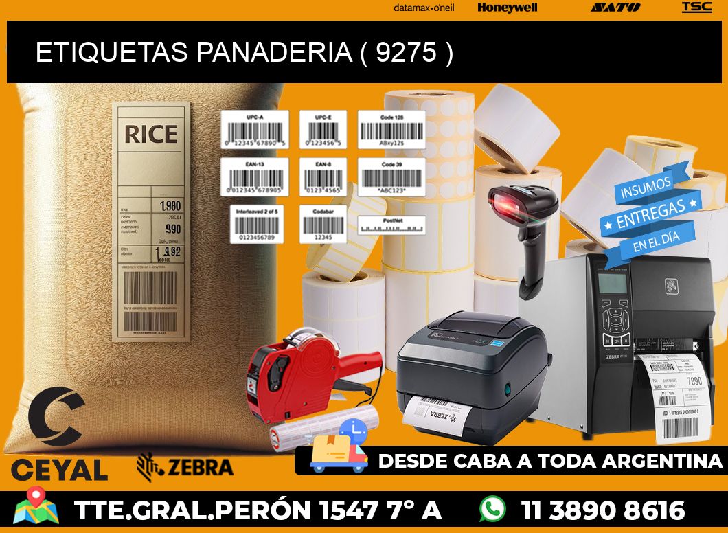 ETIQUETAS PANADERIA ( 9275 )