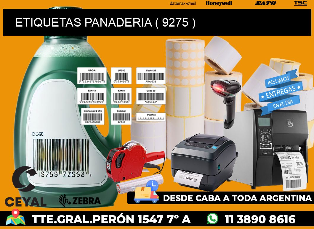 ETIQUETAS PANADERIA ( 9275 )