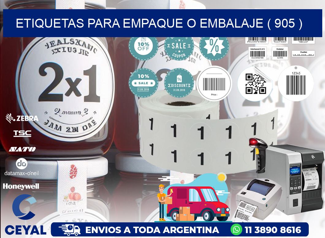 ETIQUETAS PARA EMPAQUE O EMBALAJE ( 905 )