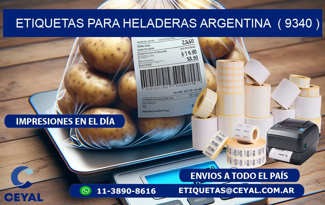 ETIQUETAS PARA HELADERAS ARGENTINA ( 9340 )