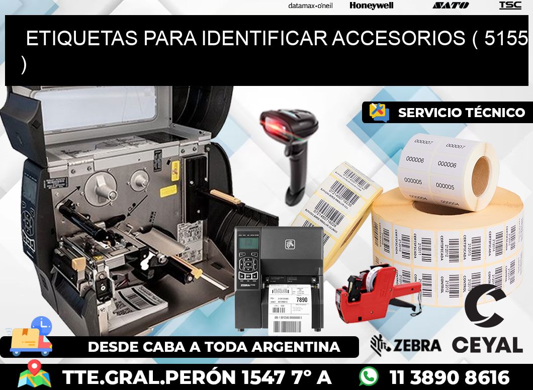 ETIQUETAS PARA IDENTIFICAR ACCESORIOS ( 5155 )
