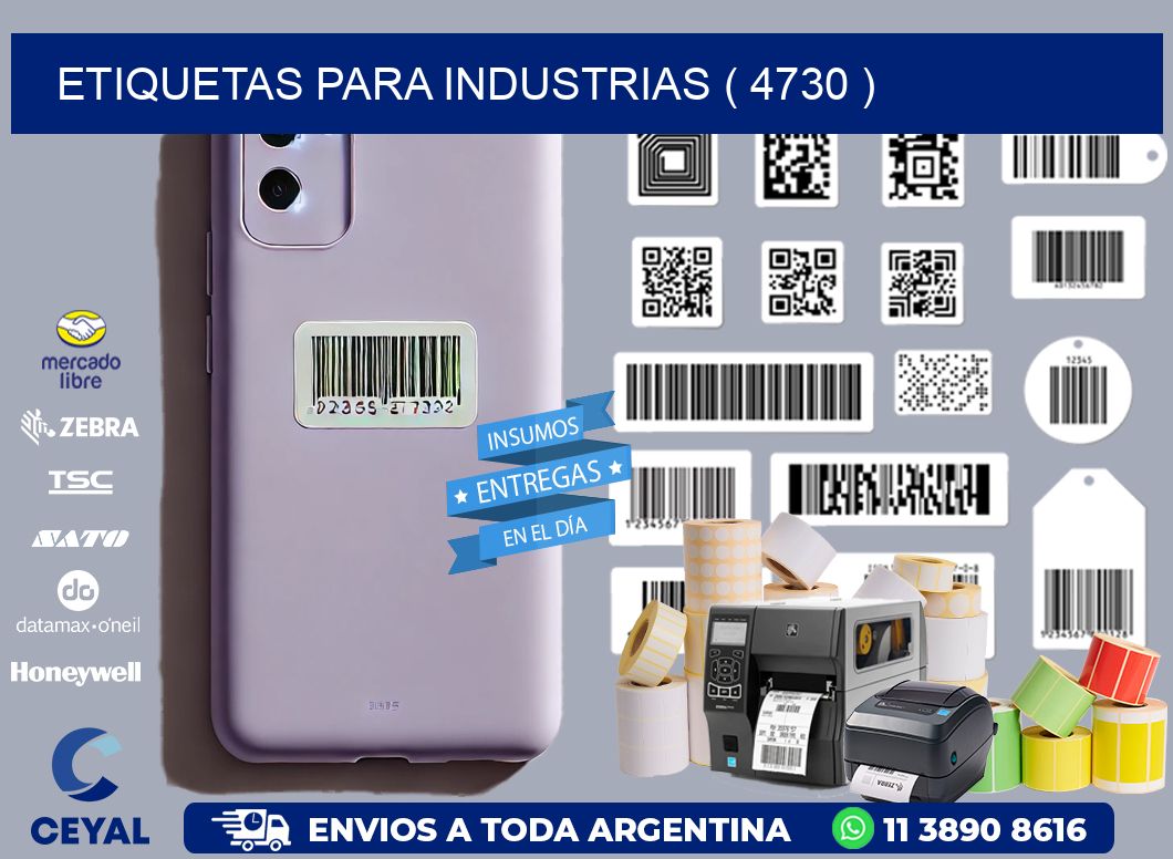 ETIQUETAS PARA INDUSTRIAS ( 4730 )