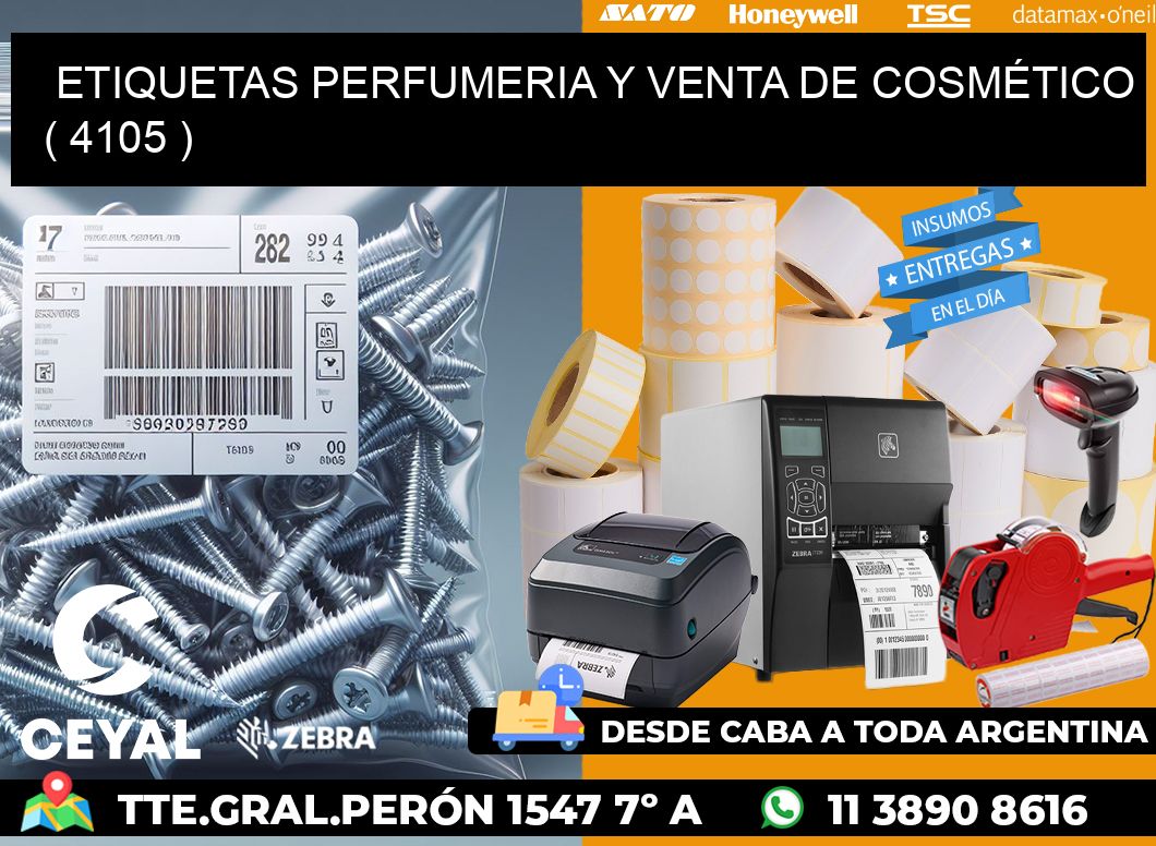 ETIQUETAS PERFUMERIA Y VENTA DE COSMÉTICO ( 4105 )