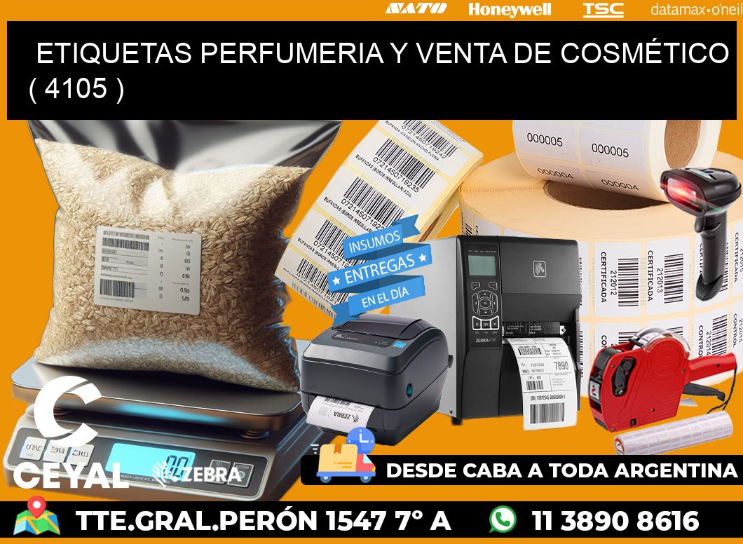 ETIQUETAS PERFUMERIA Y VENTA DE COSMÉTICO ( 4105 )