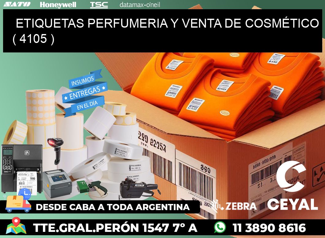ETIQUETAS PERFUMERIA Y VENTA DE COSMÉTICO ( 4105 )